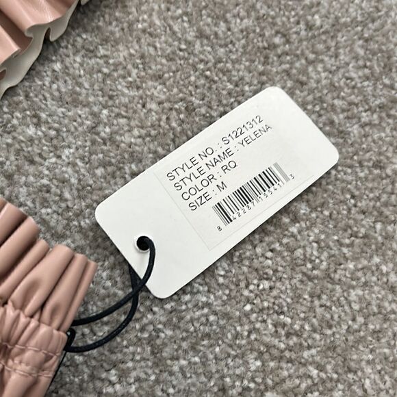 NEW SAYLOR Camel colored faux leather 2pc skirt set Size M NWT - Picture 9 of 15